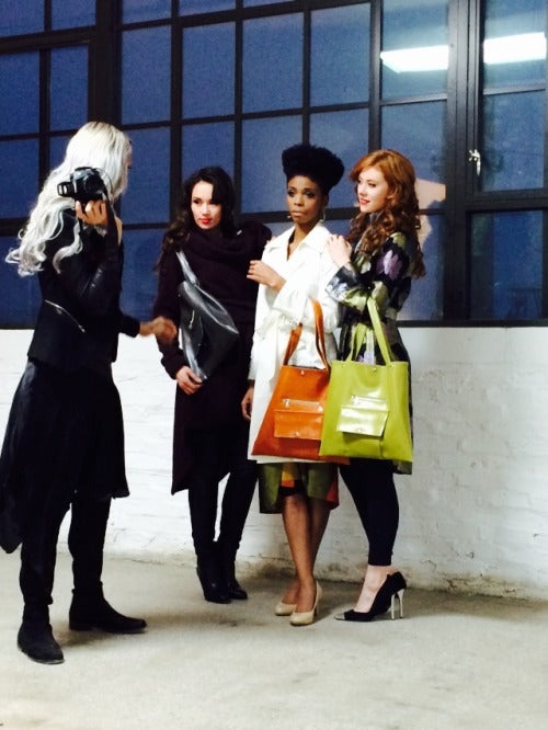 Getting the models perfectly aligned for our fresh new spring...