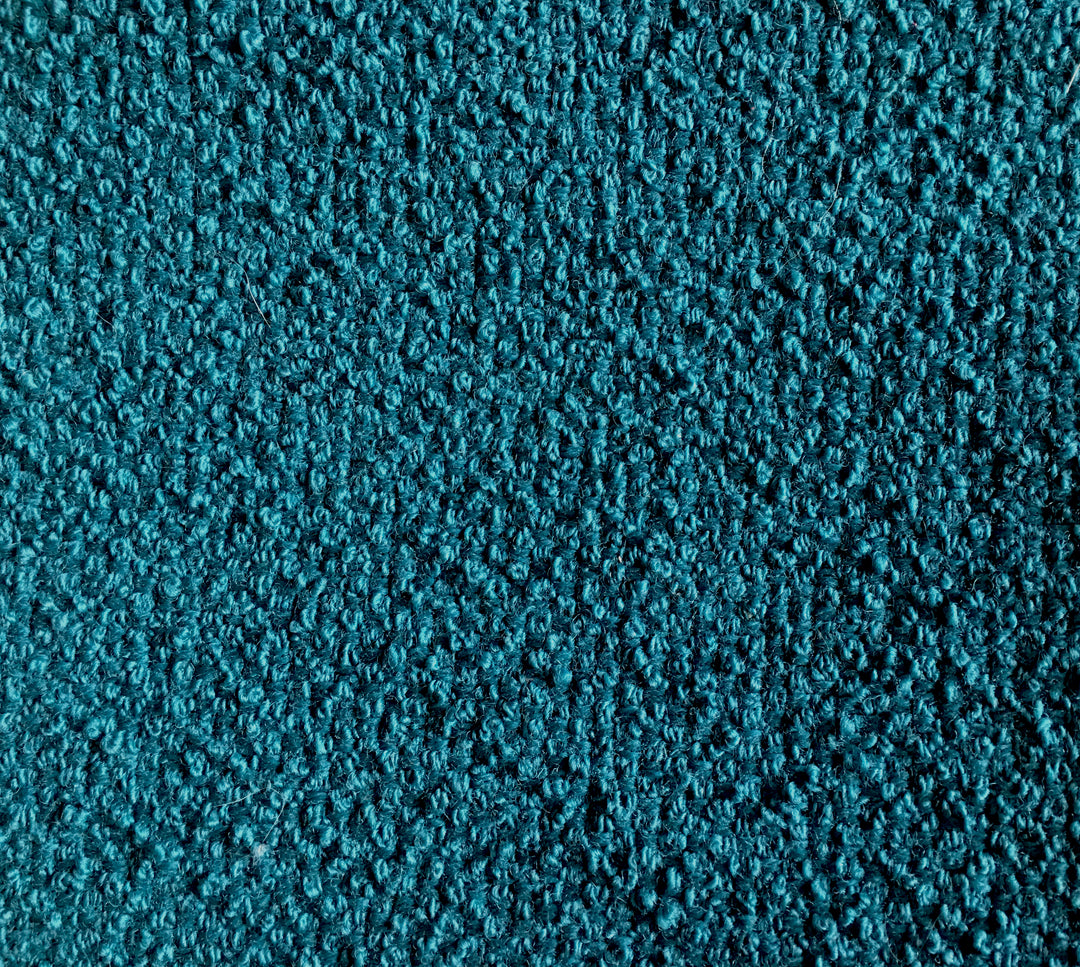 teal nubby texture boucle fabric