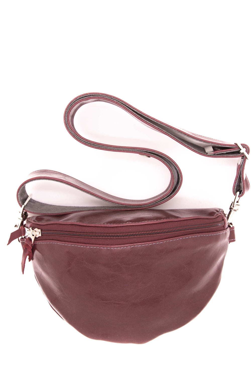 Fanny Pack from Glazed Vegan Leather made in USA#color_wine