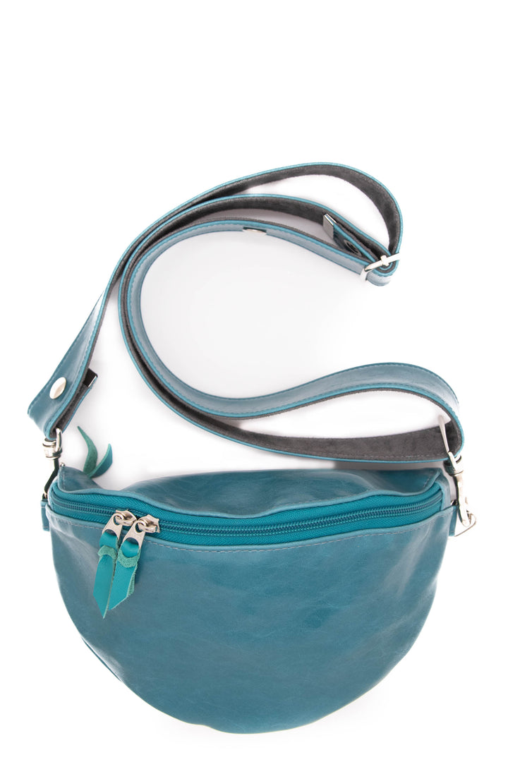 Fanny Pack from Glazed Vegan Leather made in USA#color_teal