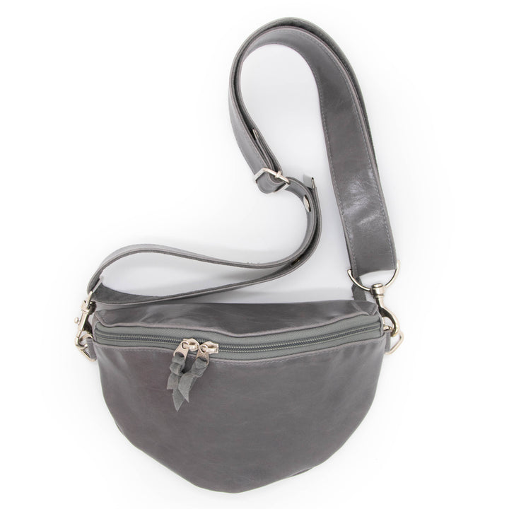 Fanny Pack from Glazed Vegan Leather made in USA#color_grey