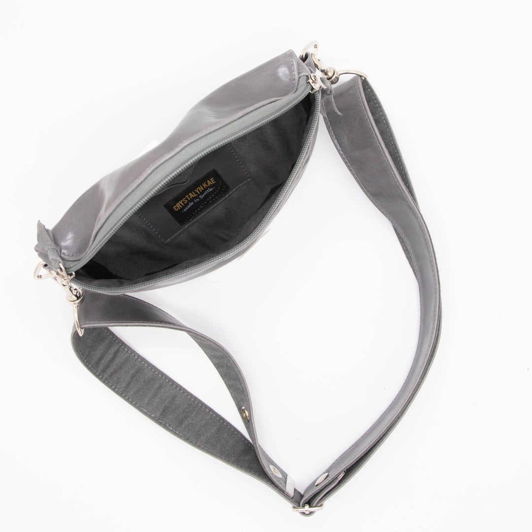 Fanny Pack from Glazed Vegan Leather made in USA#color_grey