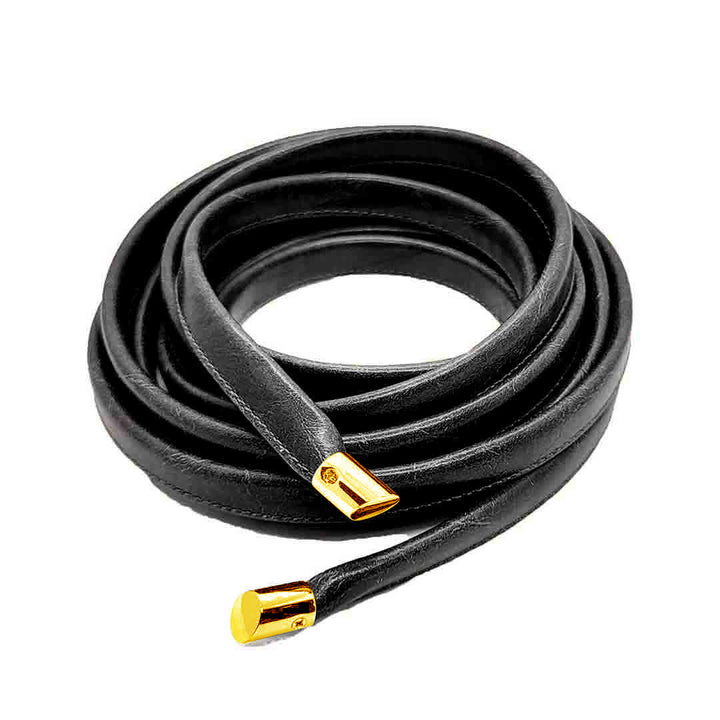 Skinny Wrap Belt- Vegan Leather made in the USA#color_black