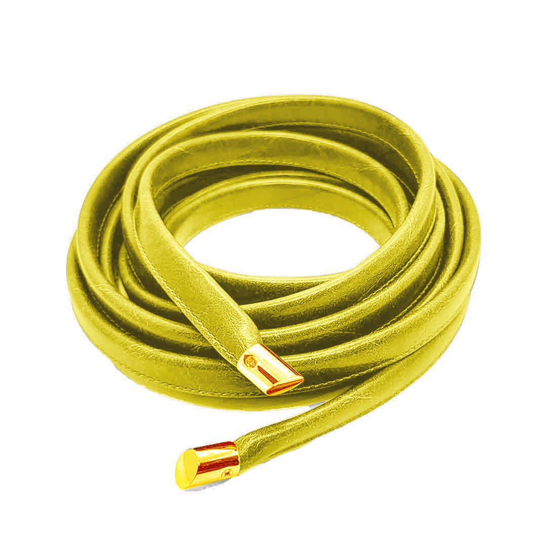 Skinny Wrap Belt- Vegan Leather made in the USA#color_citrine