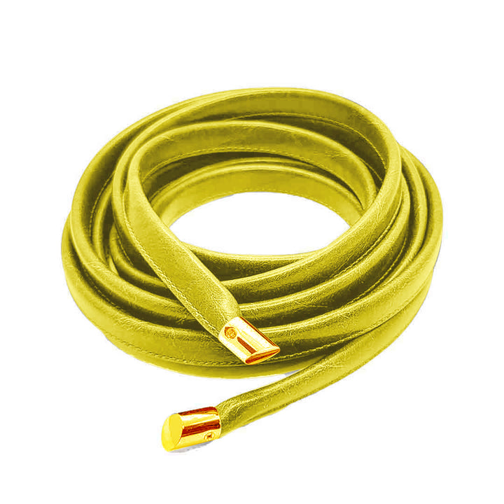 Skinny Wrap Belt- Vegan Leather made in the USA#color_citrine