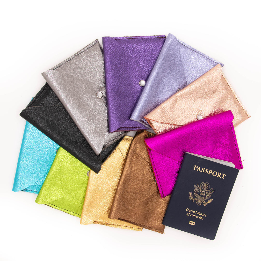 Passport Case Wallet - Recycled Leather