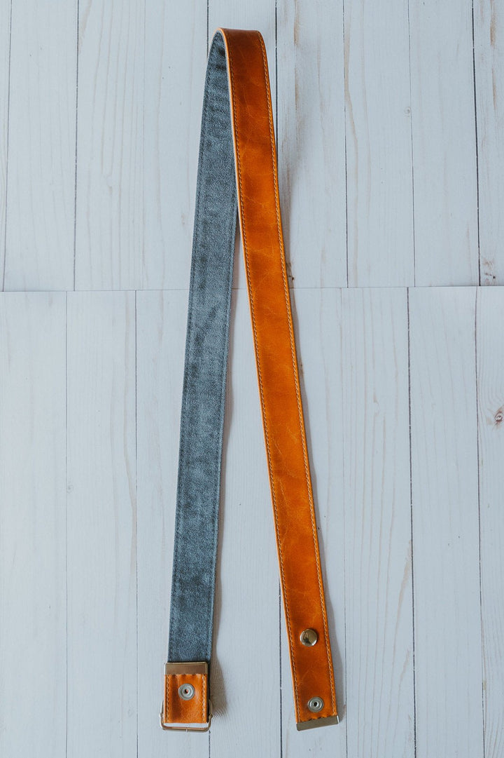 adjustable vegan machine wasahble purse strap in orange