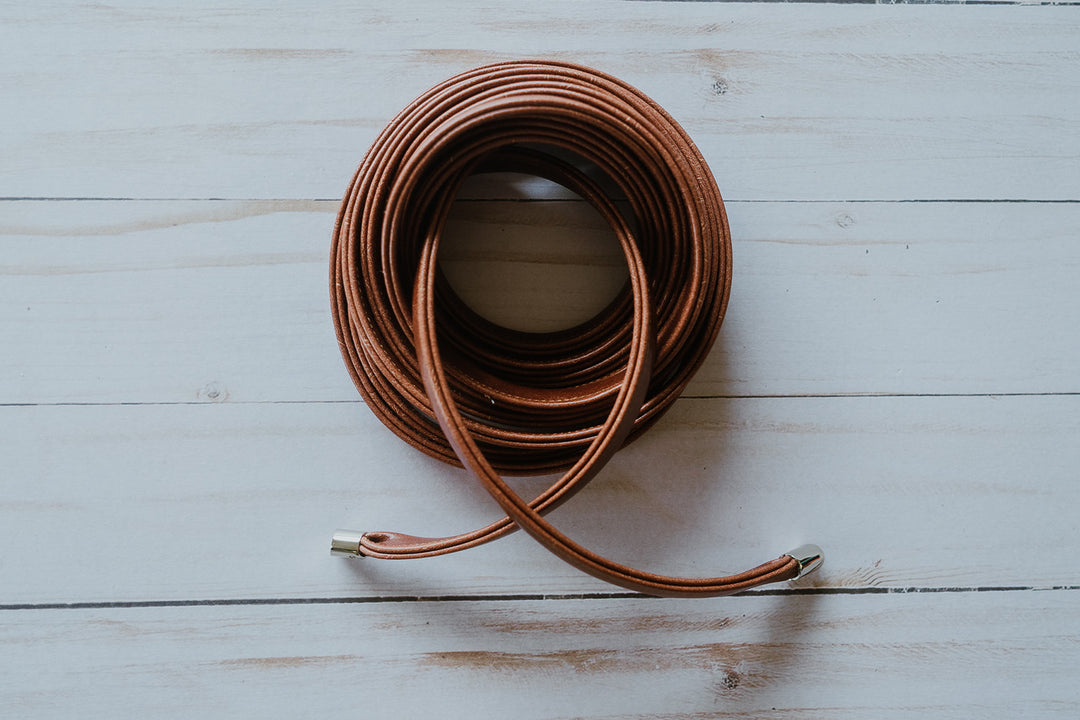 Skinny Wrap Belt- Vegan Leather made in the USA#color_ale-brown