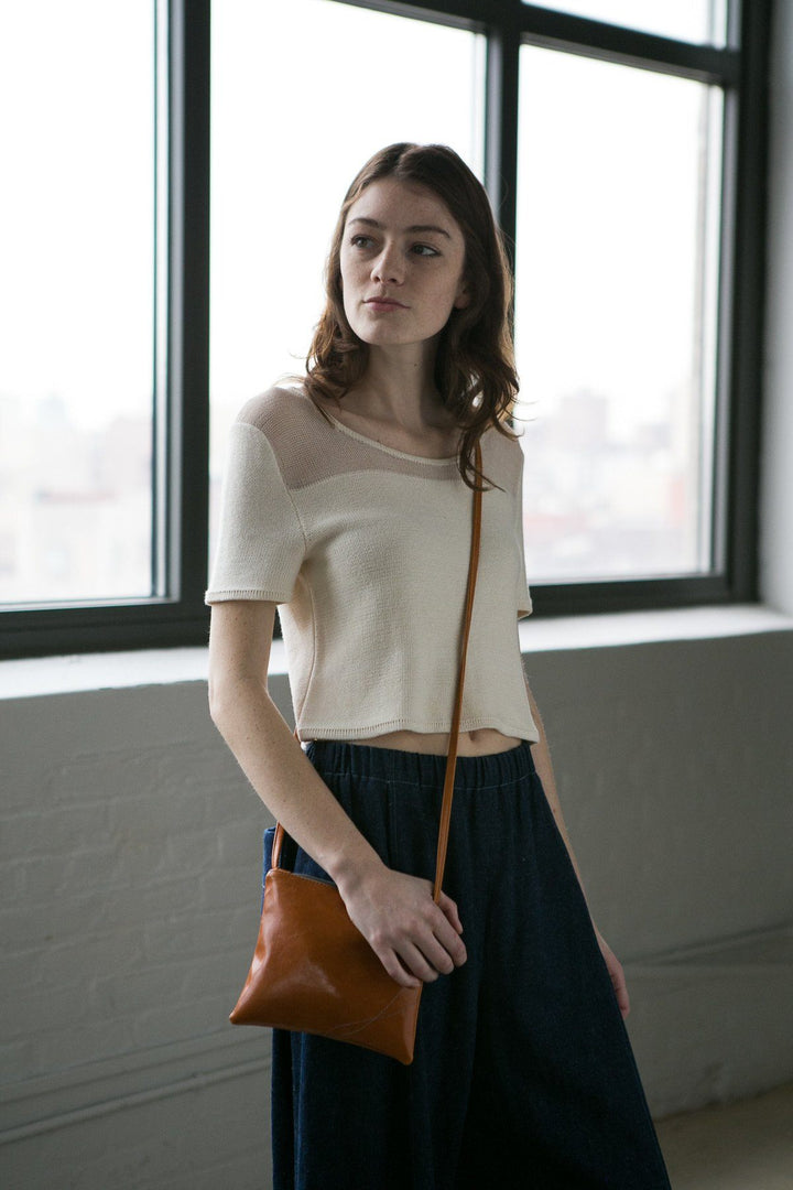 Cha Cha Small Crossbody Bag from Glazed Vegan Leather made in USA#color_butterscotch