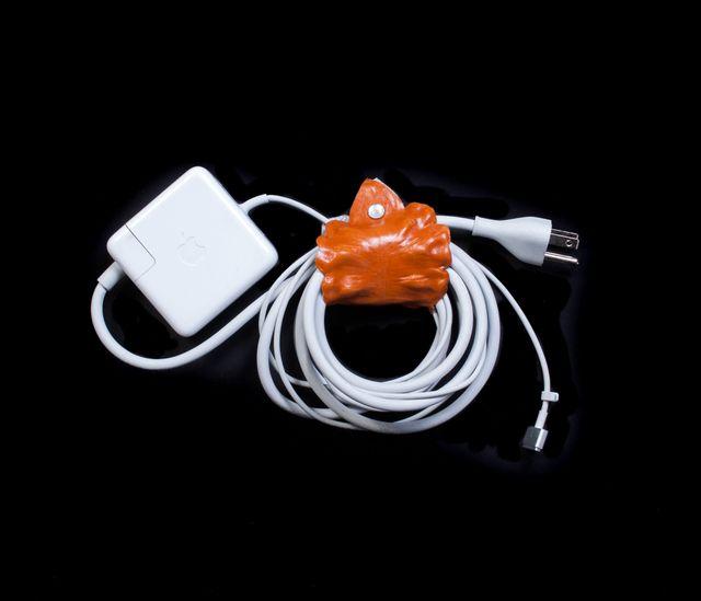 Laptop Leaf Cord Wrap orange