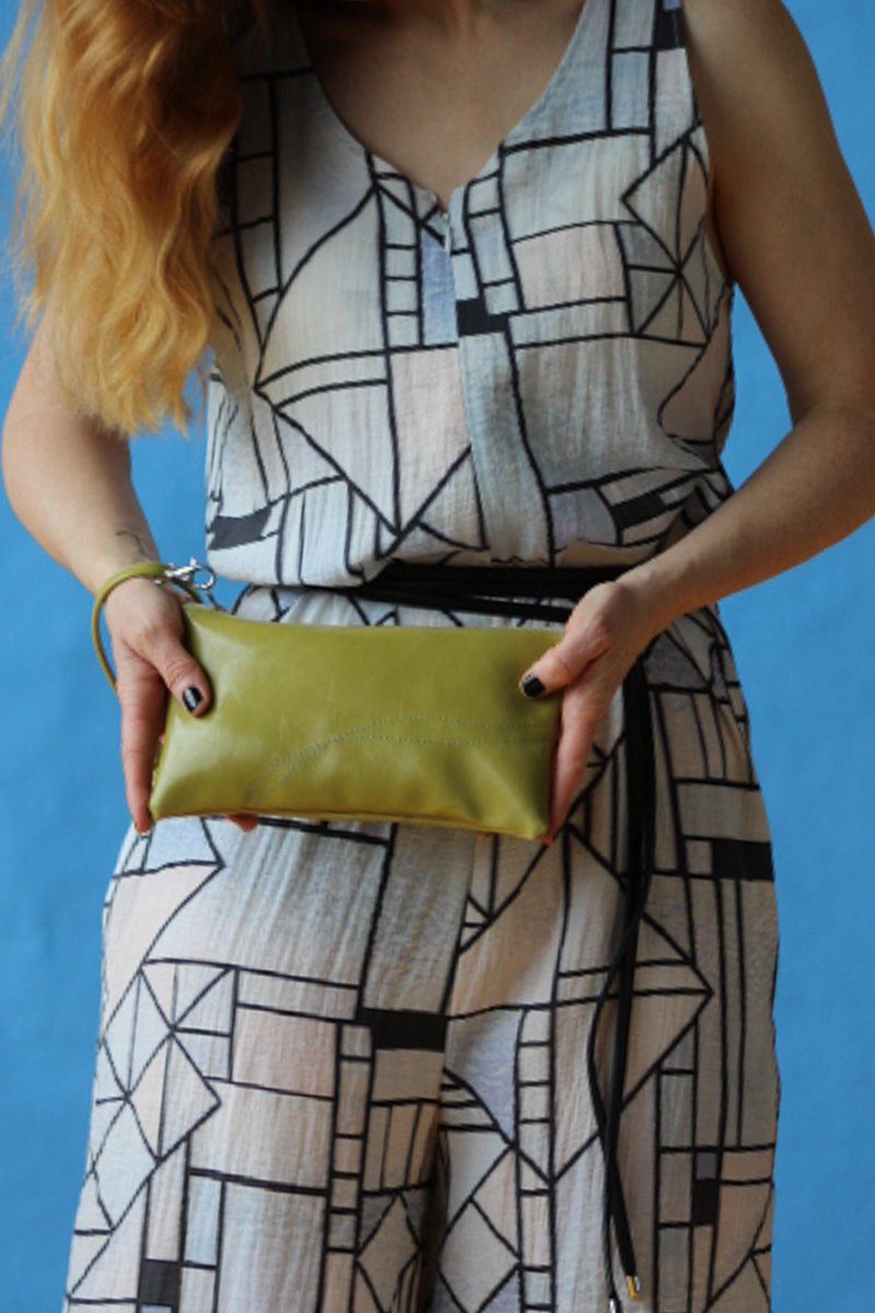 Large Valet Pouch from Glazed Vegan Leather made in the USA#color_butterscotch