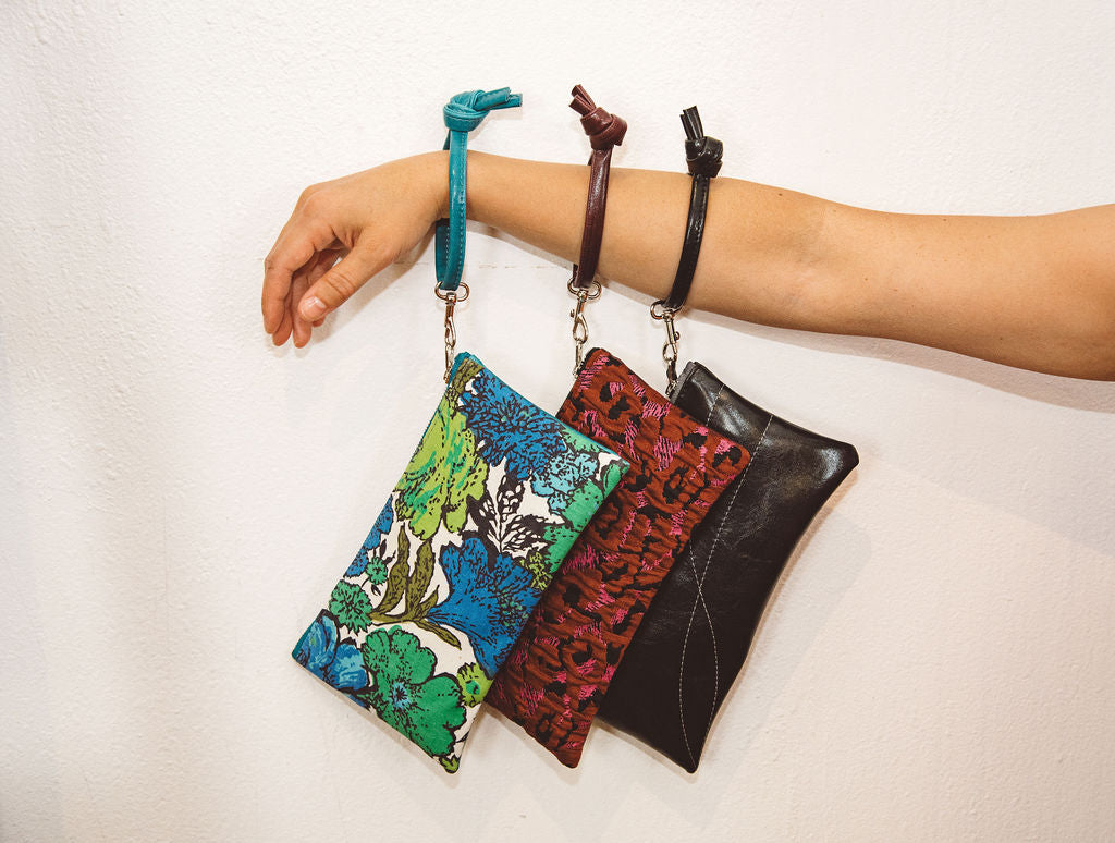 Large Valet Pouch from Glazed Vegan Leather made in the USA#color_black