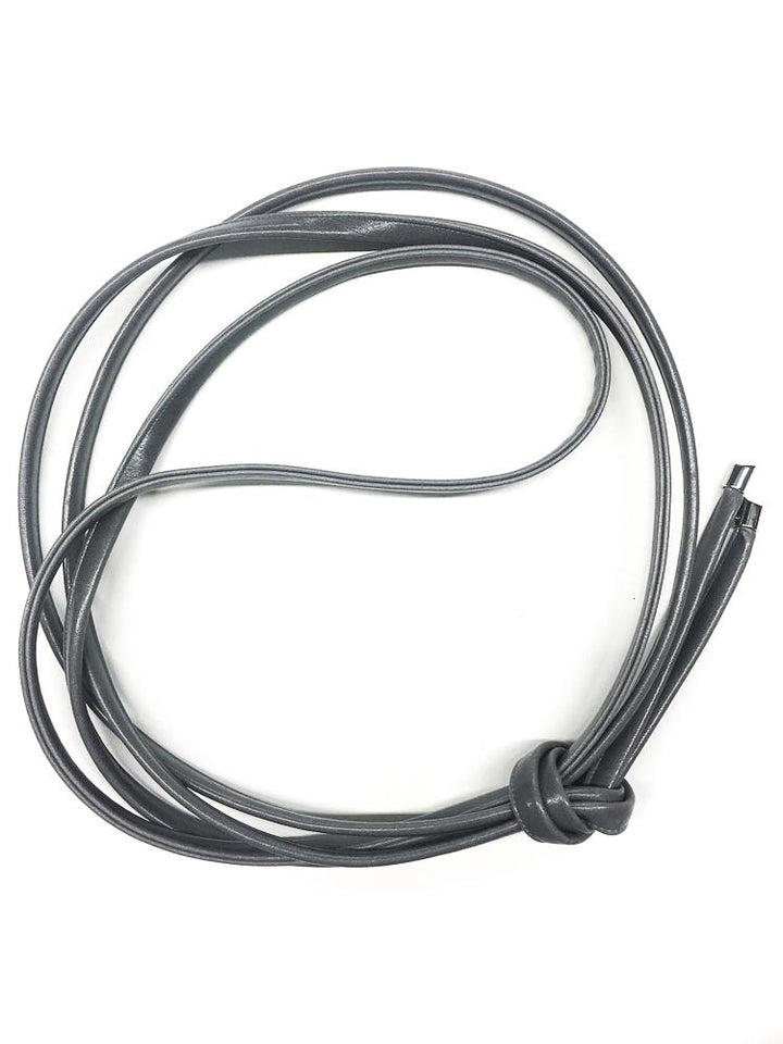 Skinny Wrap Belt- Vegan Leather made in the USA#color_grey