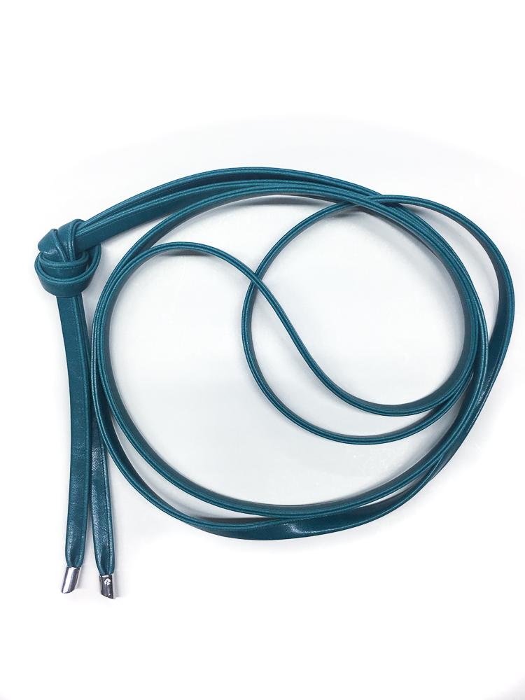 Skinny Wrap Belt- Vegan Leather made in the USA#color_teal