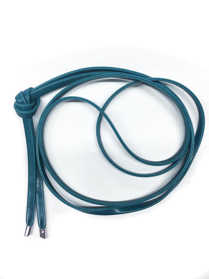 Skinny Wrap Belt- Vegan Leather made in the USA#color_teal