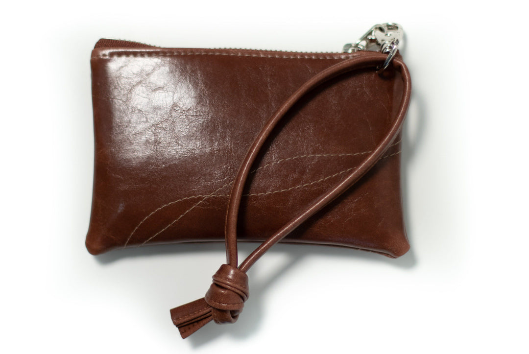 Small Valet Pouch from Glazed Vegan Leather#color_ale-brown