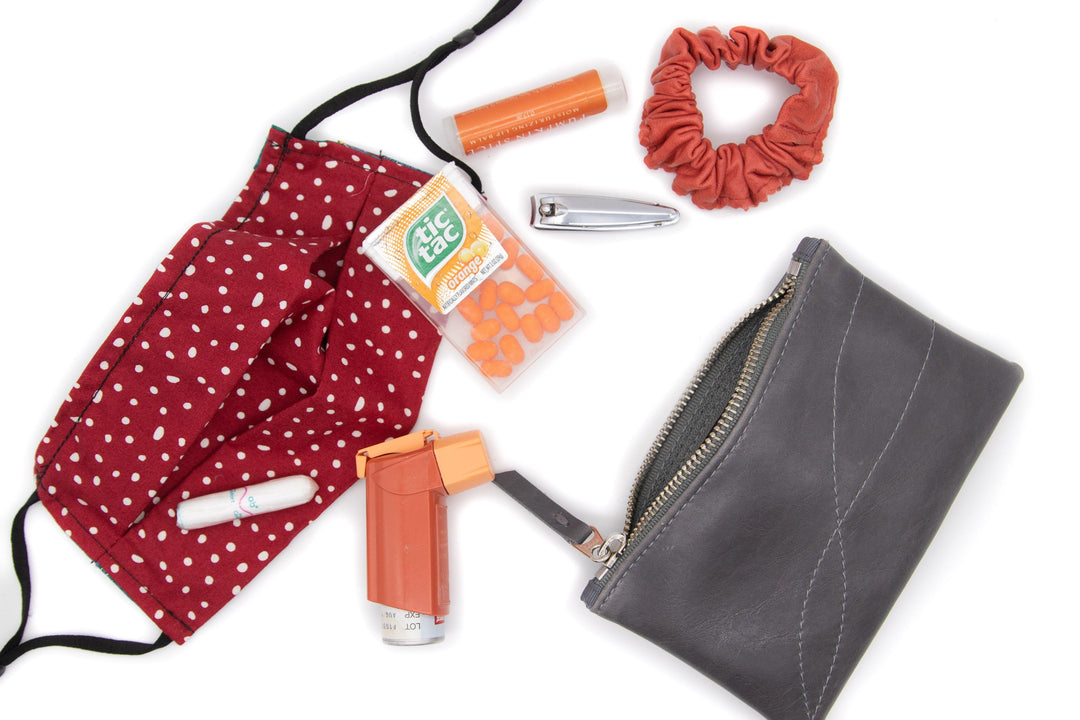 Small Valet Pouch from Glazed Vegan Leather#color_grey