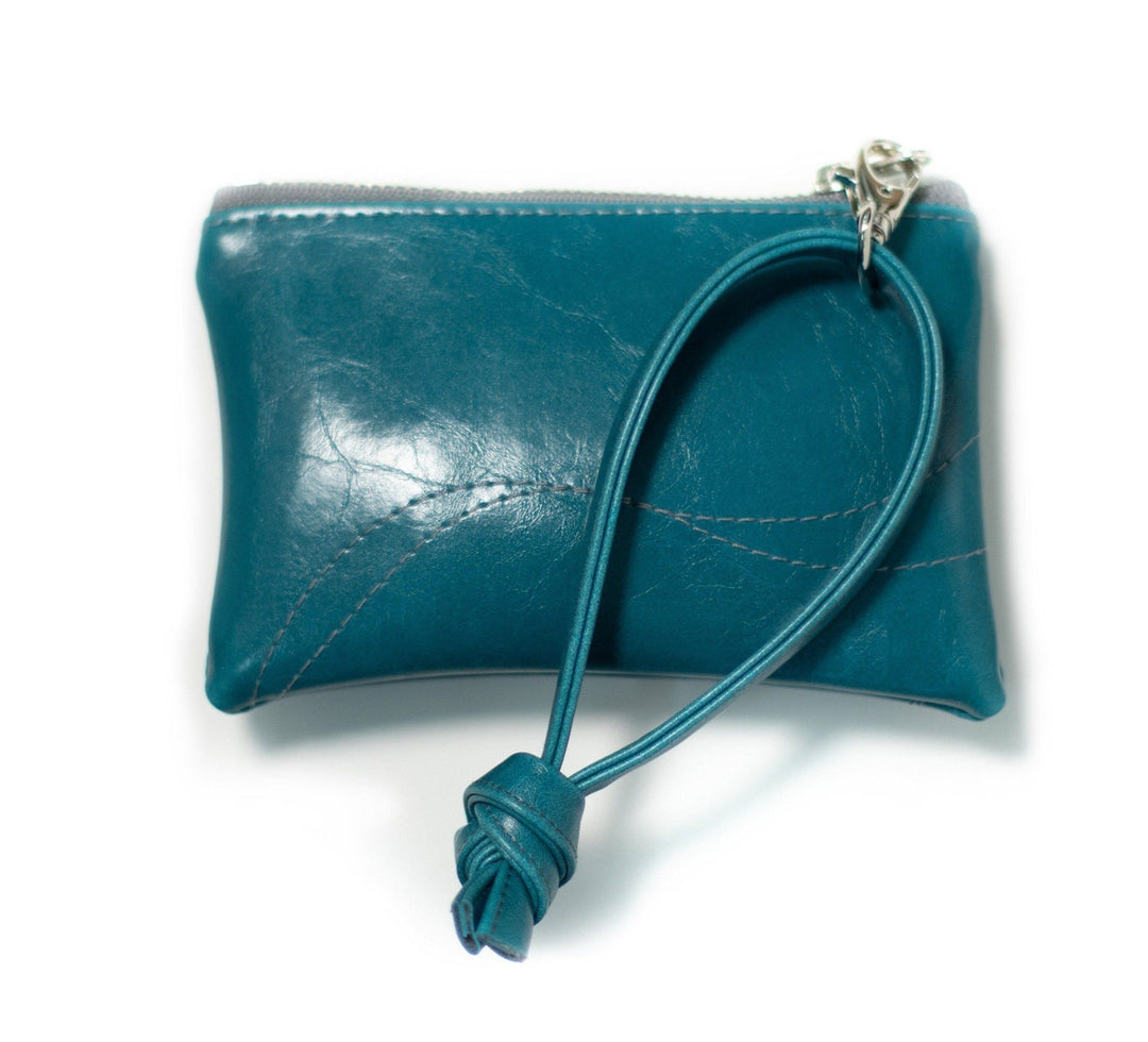 Small Valet Pouch from Glazed Vegan Leather#color_teal